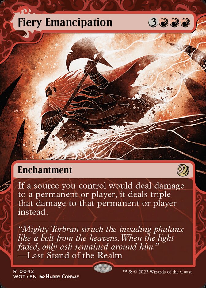 Fiery Emancipation WOT-42 Wilds of Eldraine: Enchanting Tales Magic card