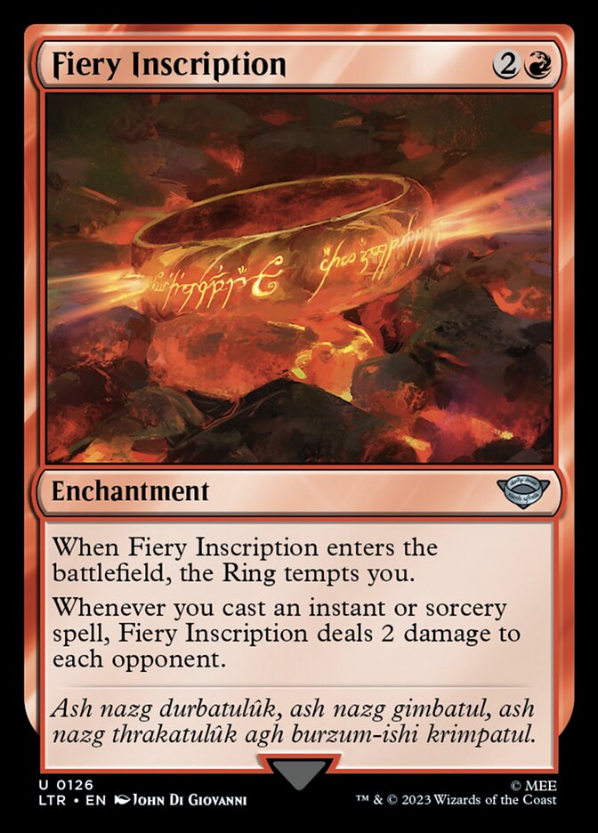 Fiery Inscription LTR-126 The Lord of the Rings: Tales of Middle-earth Magic card