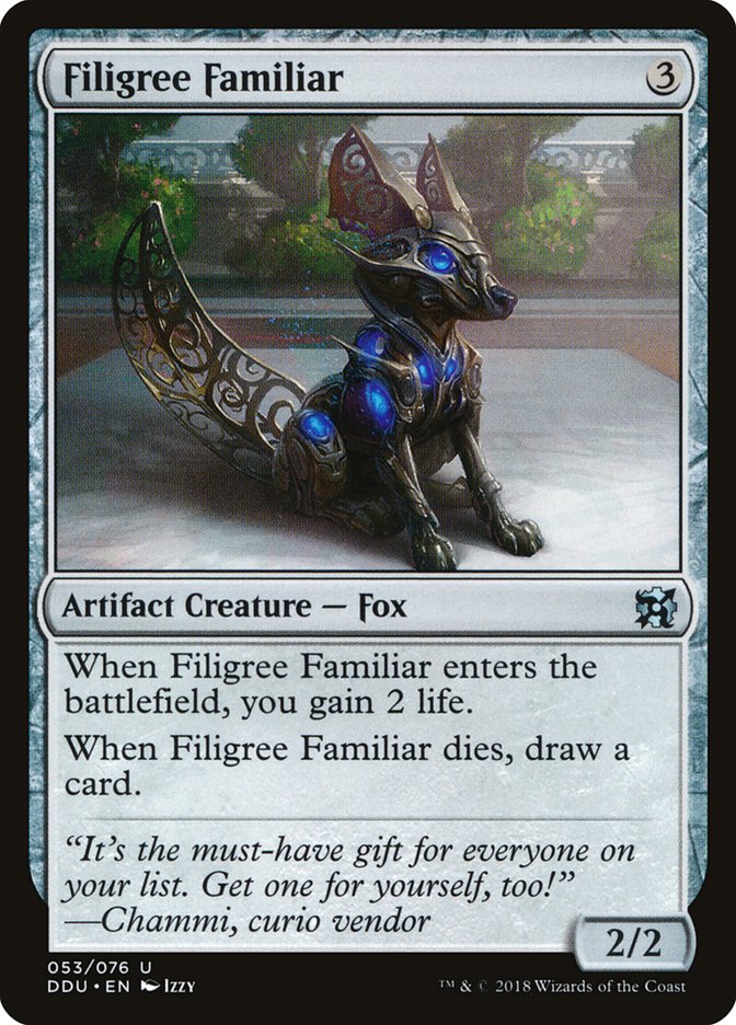 Filigree Familiar DDU-53 Duel Decks: Elves vs. Inventors Magic card