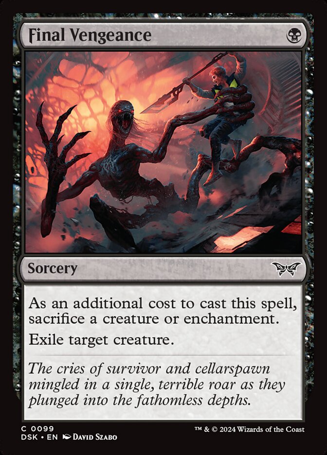Final Vengeance DSK-99 Duskmourn: House of Horror Magic card