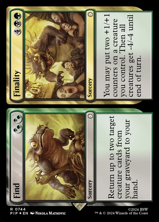 Find // Finality PIP-744 Fallout Magic card
