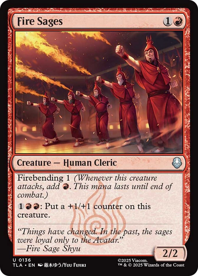Fire Sages TLA-136 Avatar: The Last Airbender Magic card