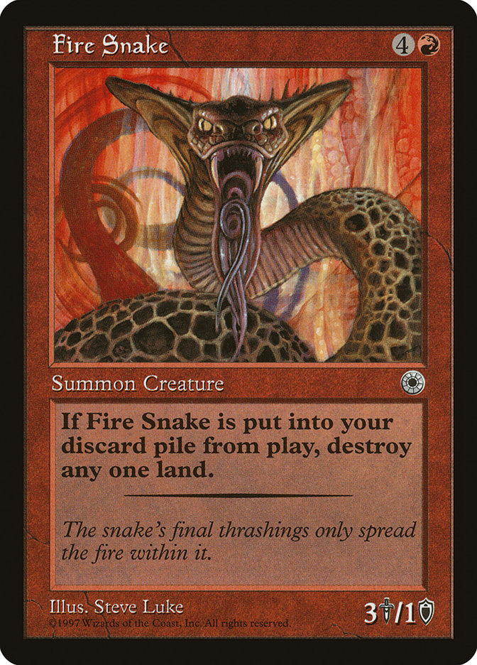 Fire Snake POR-127 Portal Magic card
