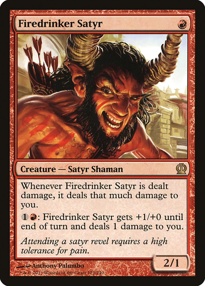 Firedrinker Satyr THS-122 Theros Magic card
