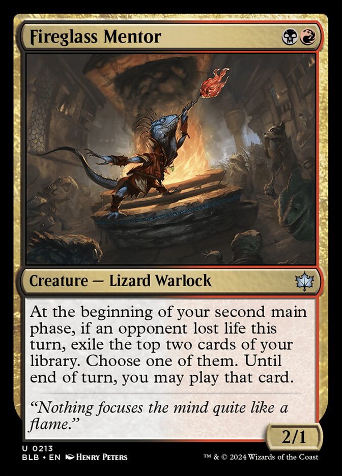 Fireglass Mentor BLB-213 Bloomburrow Magic card