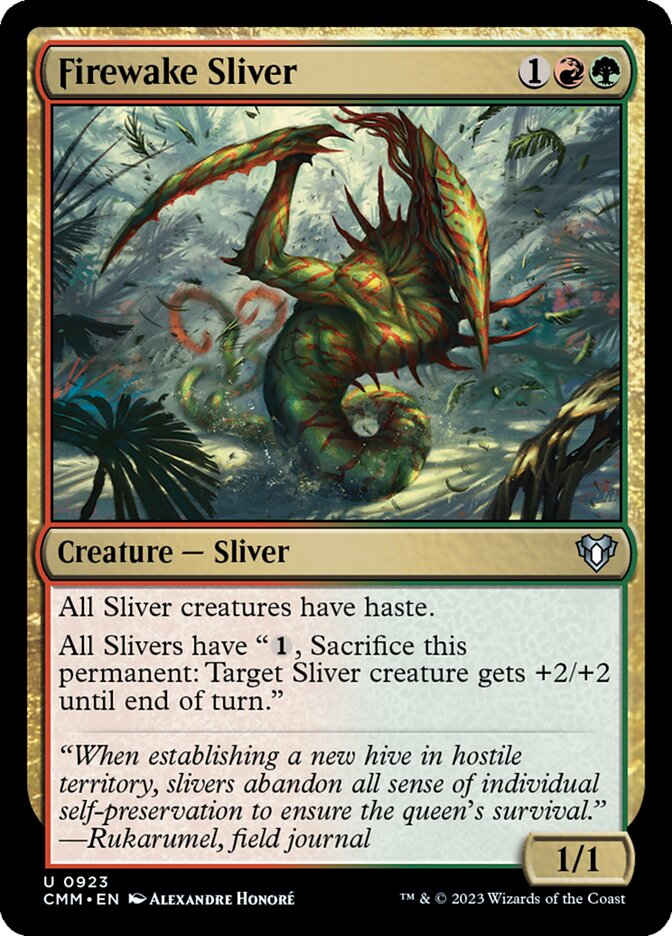 Firewake Sliver CMM-923 Commander Masters Magic card