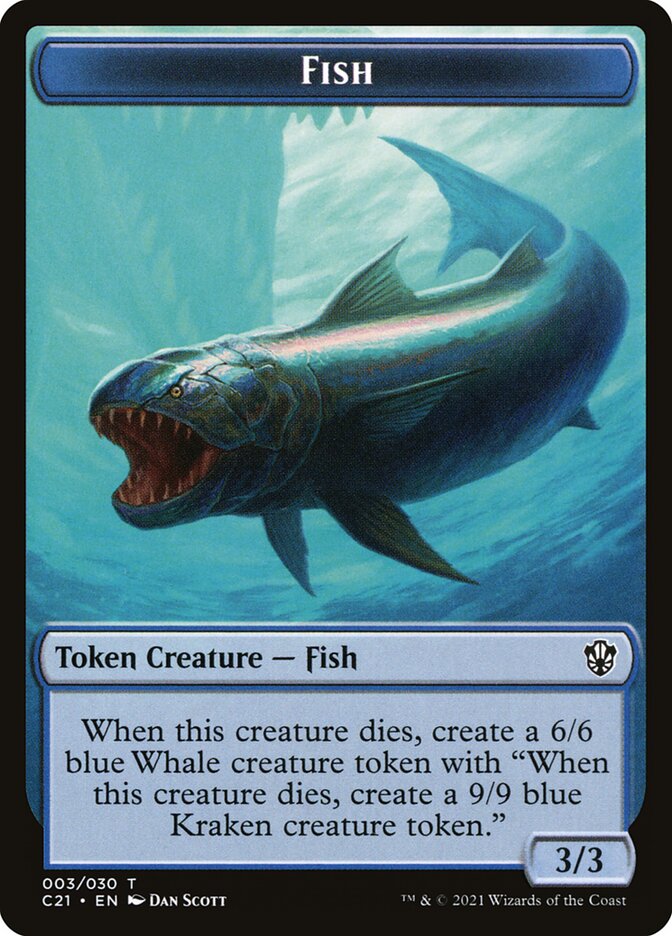 Fish TC21-3 Commander 2021 Tokens Magic card