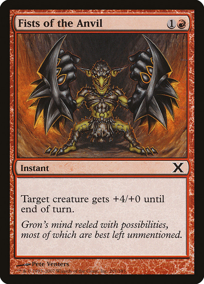 Fists of the Anvil 10E-201 Tenth Edition Magic card