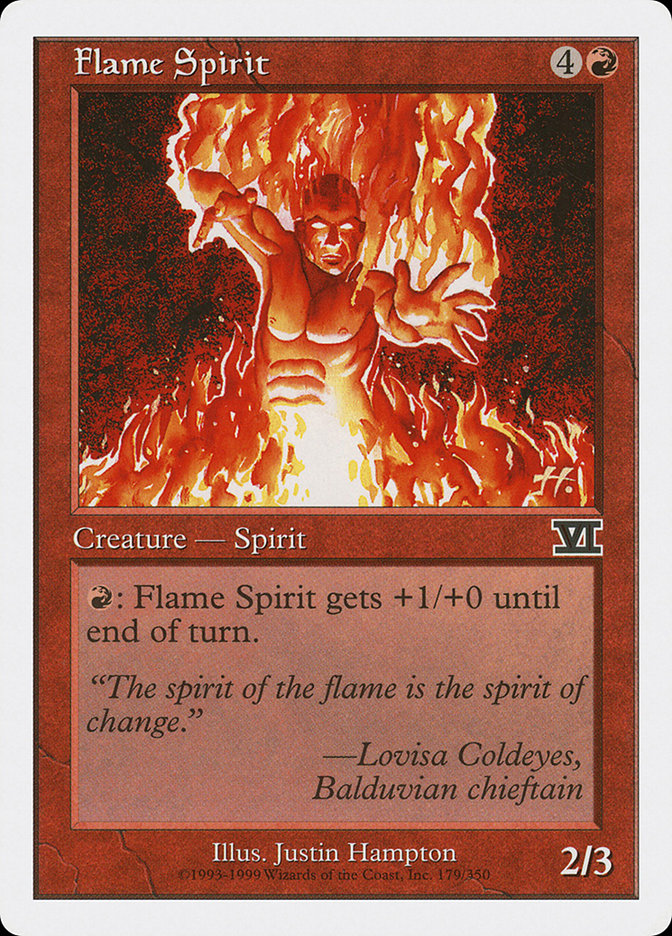 Flame Spirit 6ED-179 Classic Sixth Edition Magic card