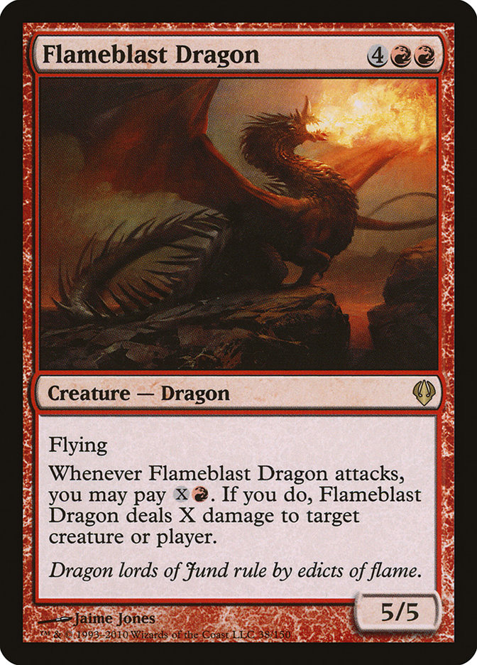 Flameblast Dragon ARC-38 Archenemy Magic card