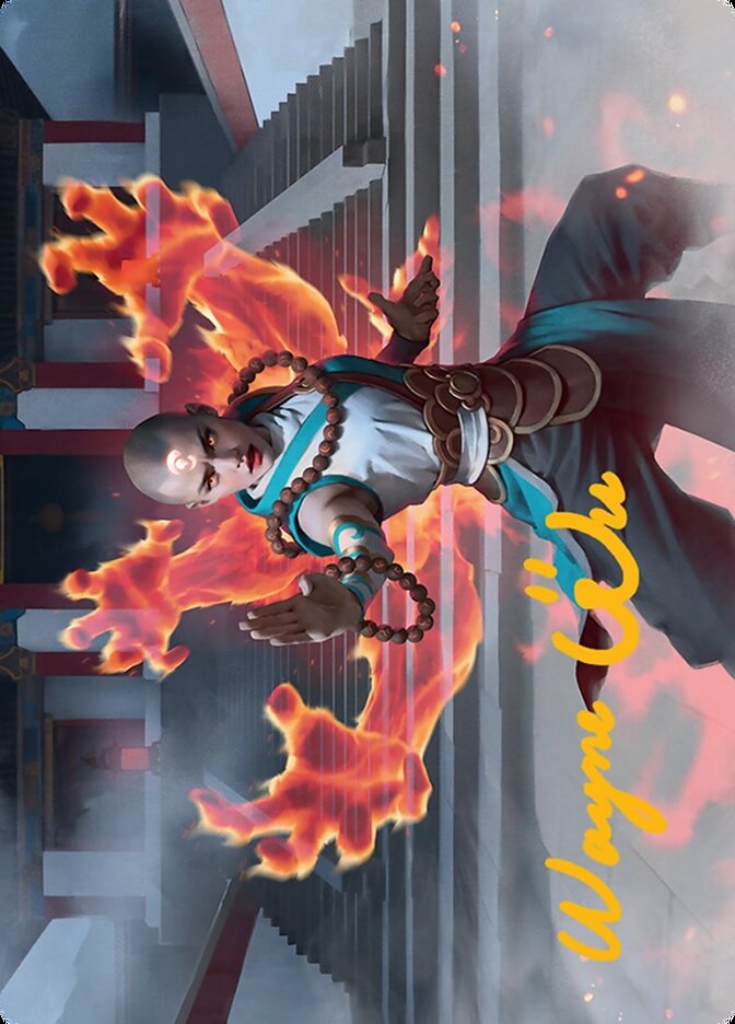 Flamehold Grappler // Flamehold Grappler ATDM-24 Tarkir: Dragonstorm Art Series Magic card
