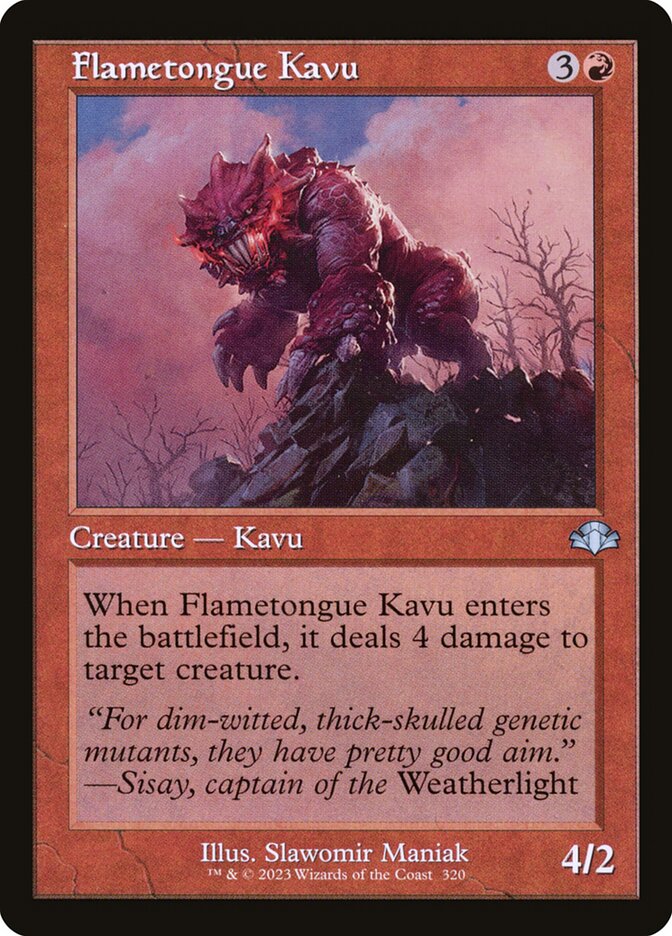 Flametongue Kavu DMR-320 Dominaria Remastered Magic card