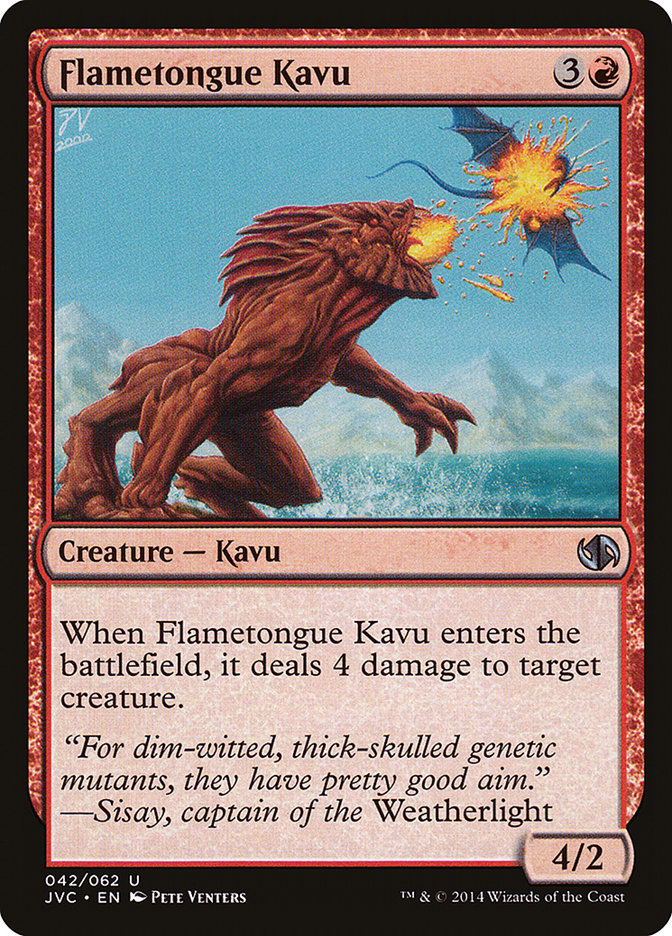 Flametongue Kavu JVC-42 Duel Decks Anthology: Jace vs. Chandra Magic card