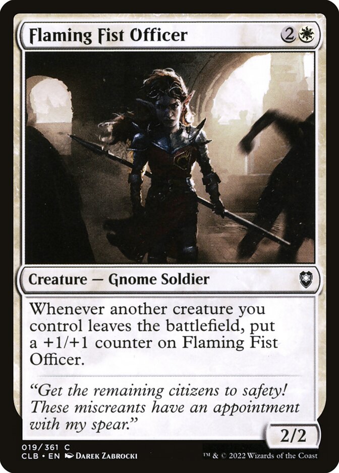 Flaming Fist Officer CLB-19 Commander Legends: Battle for Baldur's Gate Magic card