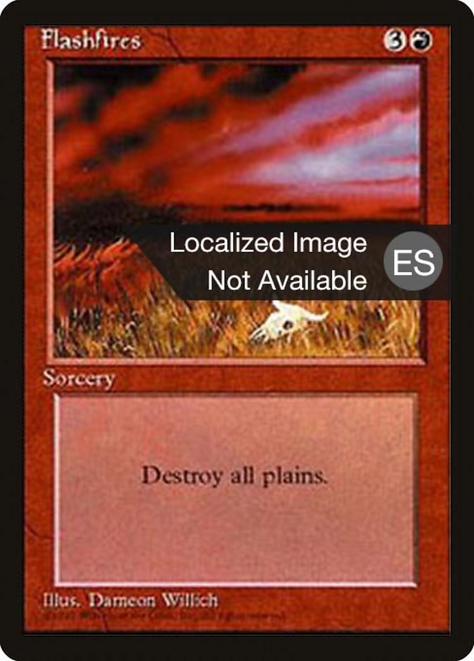 Flashfires 4BB-195 Fourth Edition Foreign Black Border Magic card