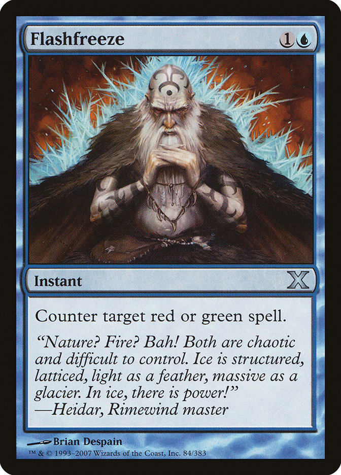 Flashfreeze 10E-84 Tenth Edition Magic card