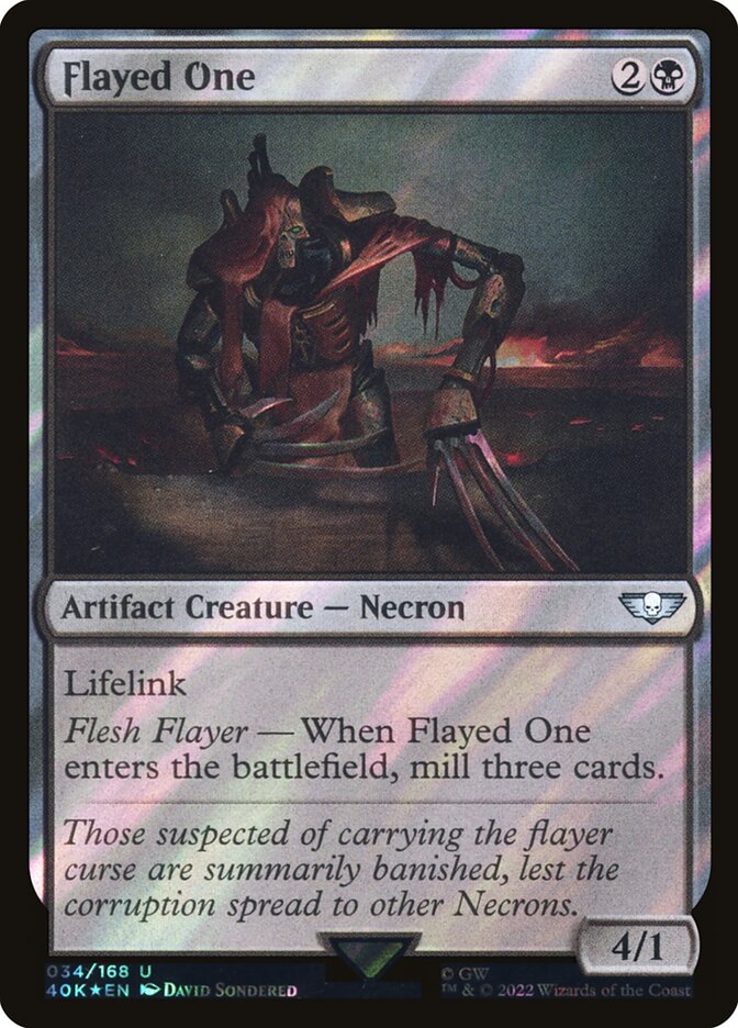 Flayed One 40K-34STAR Warhammer 40,000 Commander Magic card