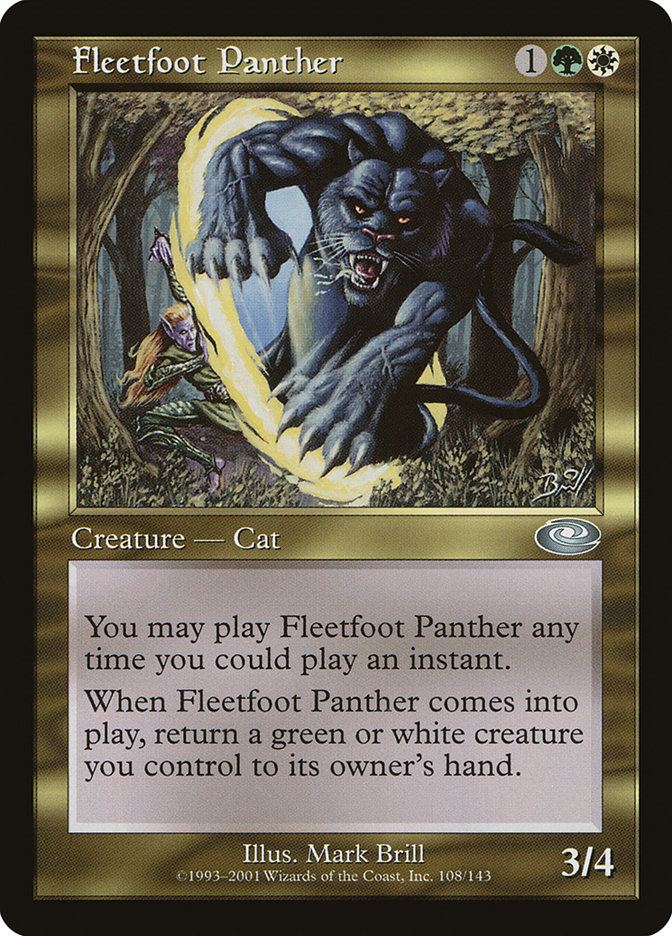 Fleetfoot Panther PLS-108 Planeshift Magic card