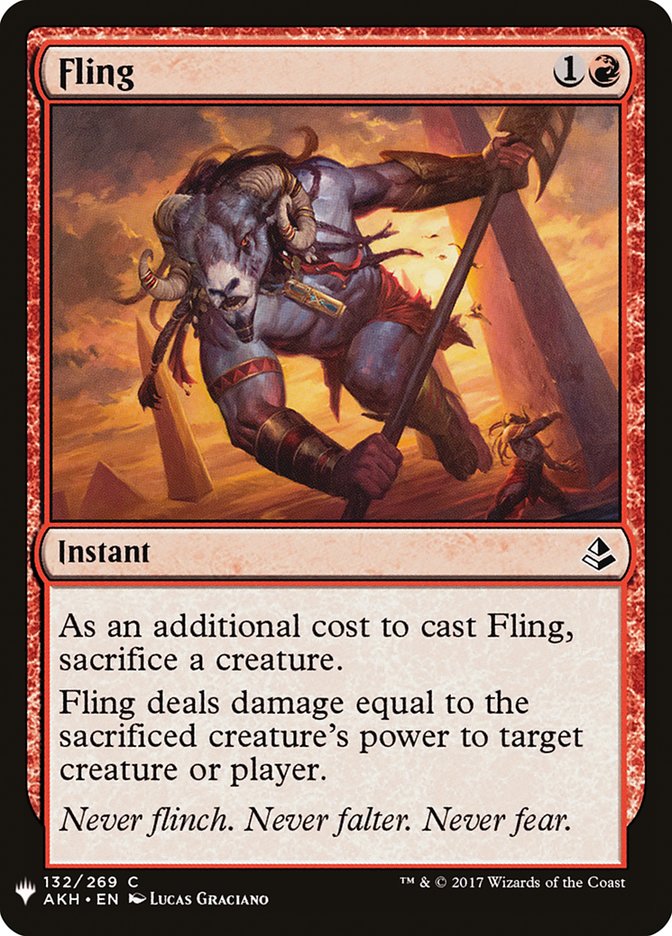 Fling PLST-AKH-132 The List Magic card