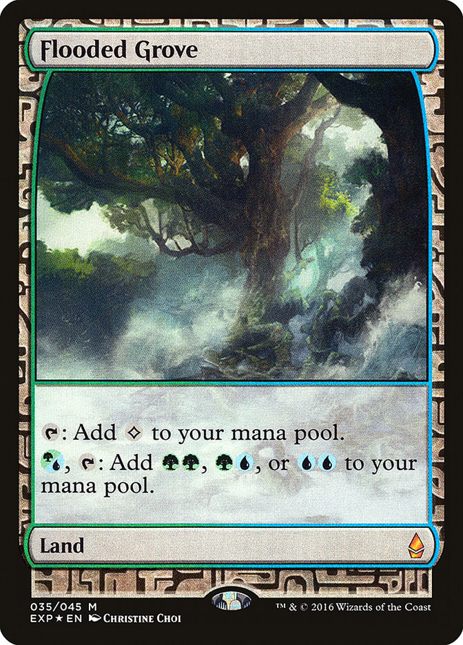 Flooded Grove EXP-35 Zendikar Expeditions Magic card