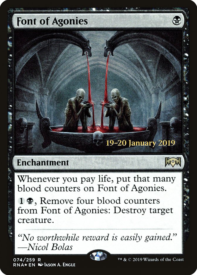Font of Agonies PRNA-74S Ravnica Allegiance Promos Magic card