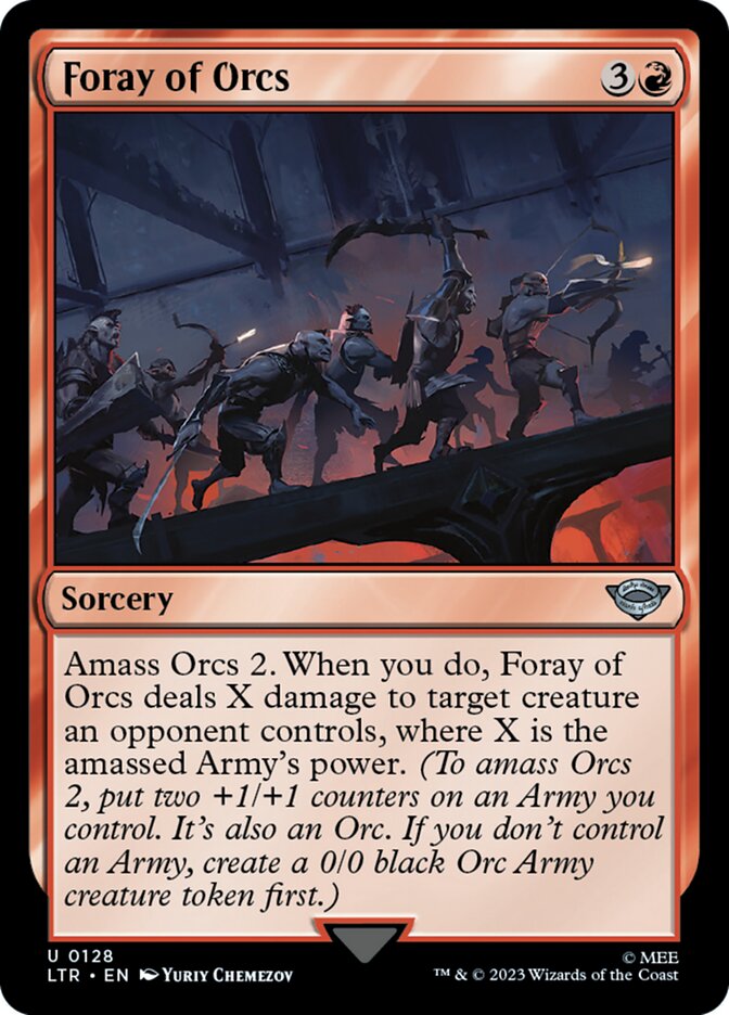 Foray of Orcs LTR-128 The Lord of the Rings: Tales of Middle-earth Magic card