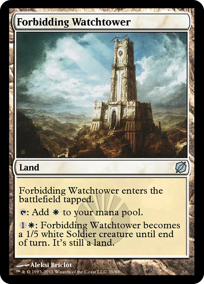 Forbidding Watchtower TD2-39 Duel Decks: Mirrodin Pure vs. New Phyrexia Magic card
