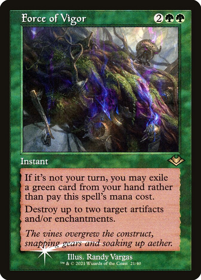 Force of Vigor H1R-21 Modern Horizons 1 Timeshifts Magic card