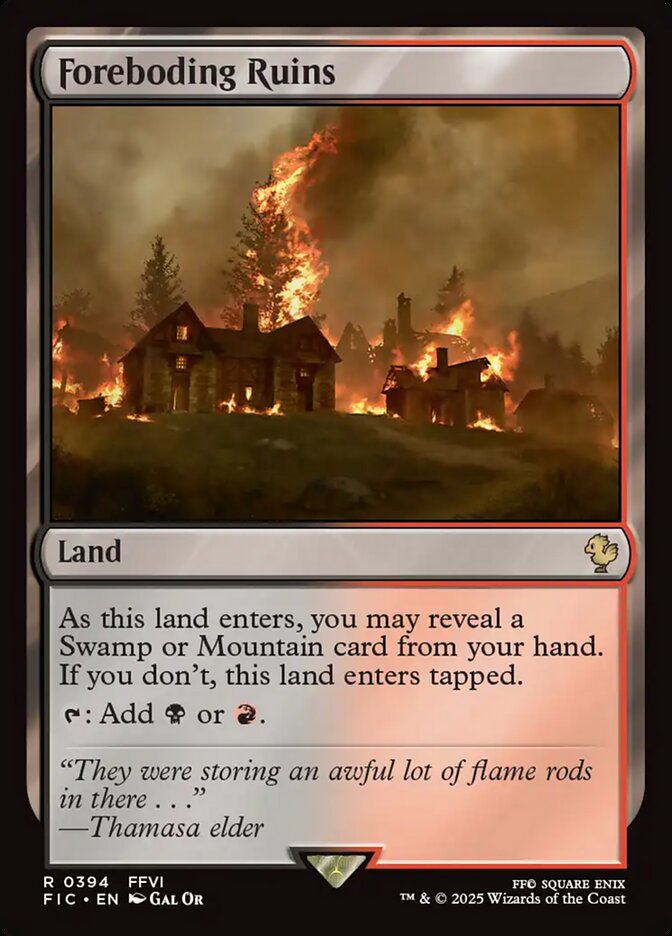 Foreboding Ruins FIC-394 Final Fantasy Commander Magic card