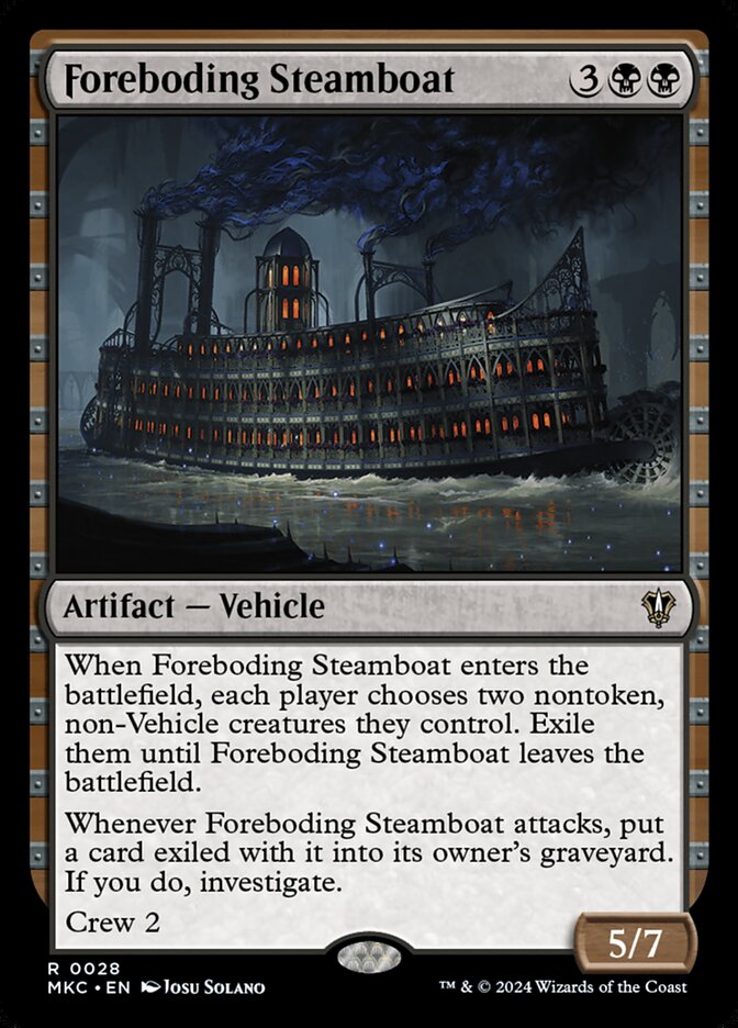Foreboding Steamboat MKC-28 Murders at Karlov Manor Commander Magic card