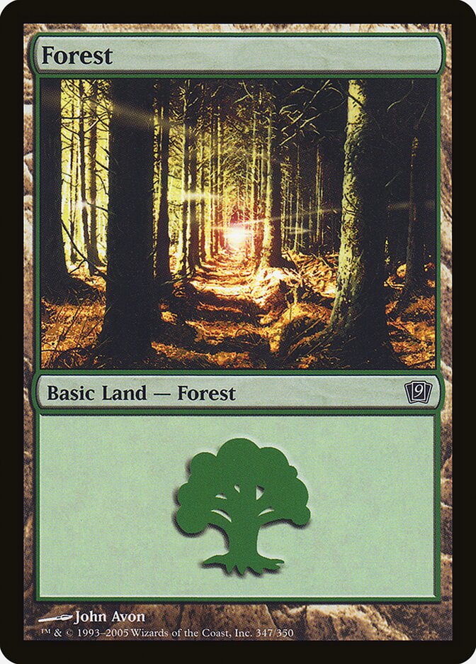 Forest 9ED-347STAR Ninth Edition Magic card