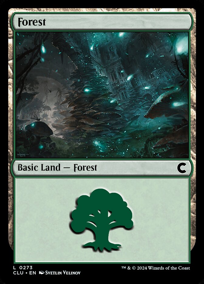 Forest CLU-273 Ravnica: Clue Edition Magic card