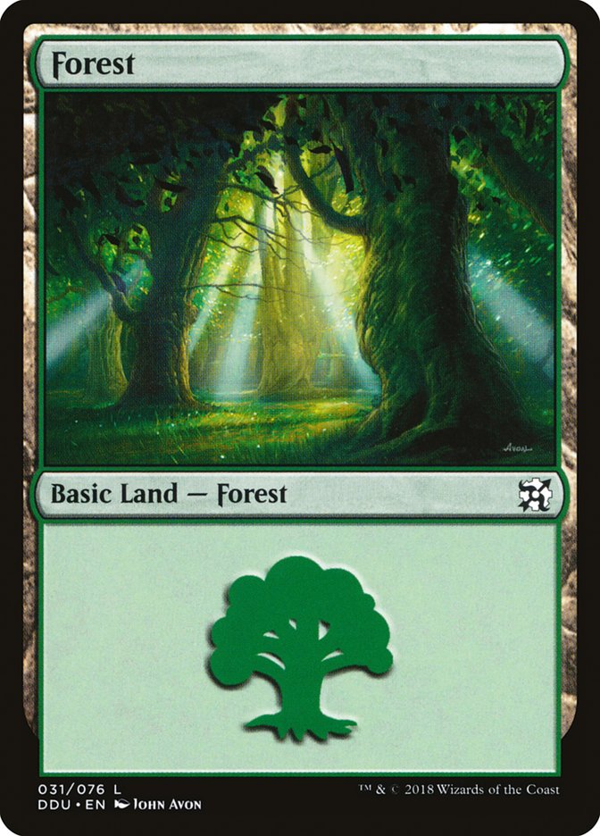 Forest DDU-31 Duel Decks: Elves vs. Inventors Magic card