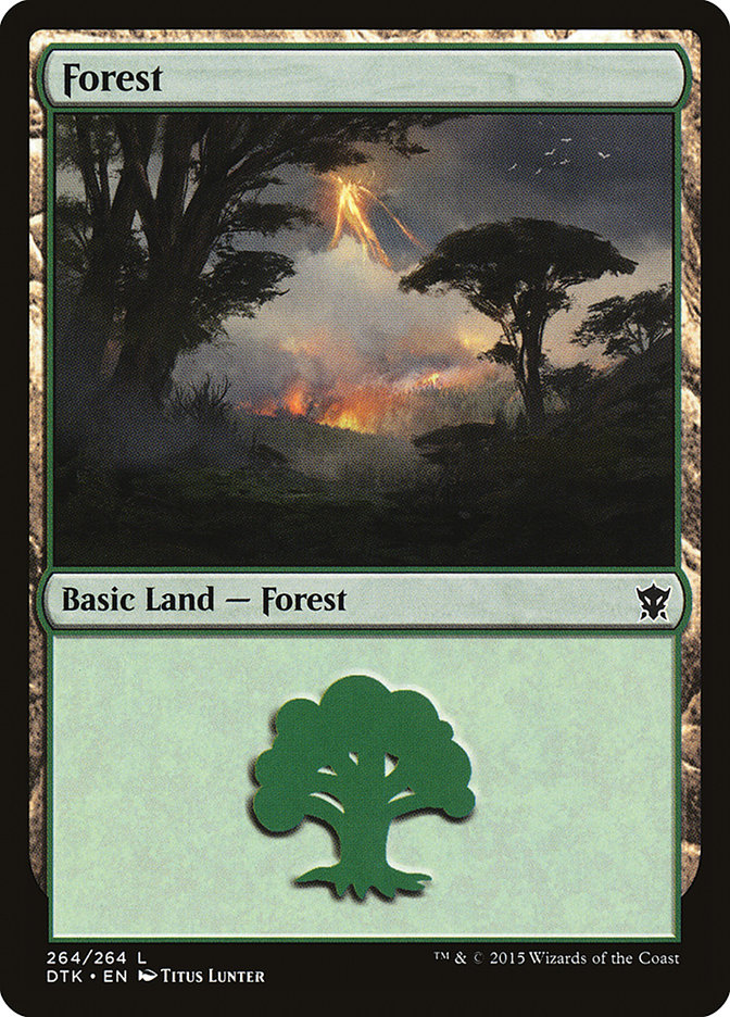 Forest DTK-264 Dragons of Tarkir Magic card