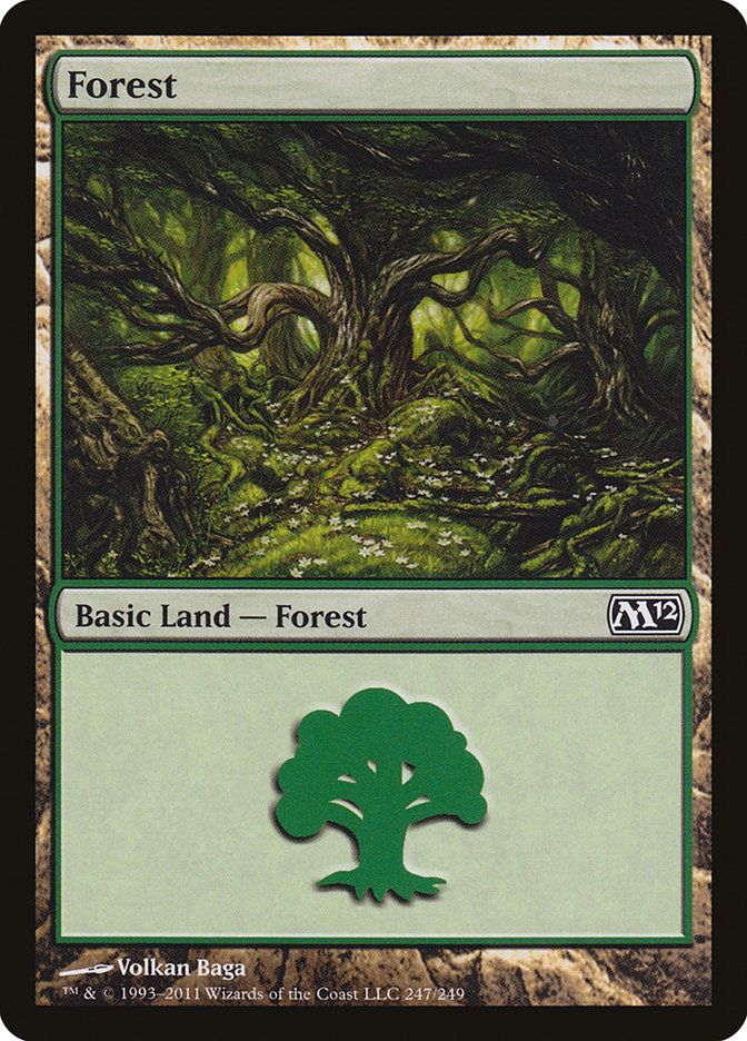 Forest M12-247 Magic 2012 Magic card