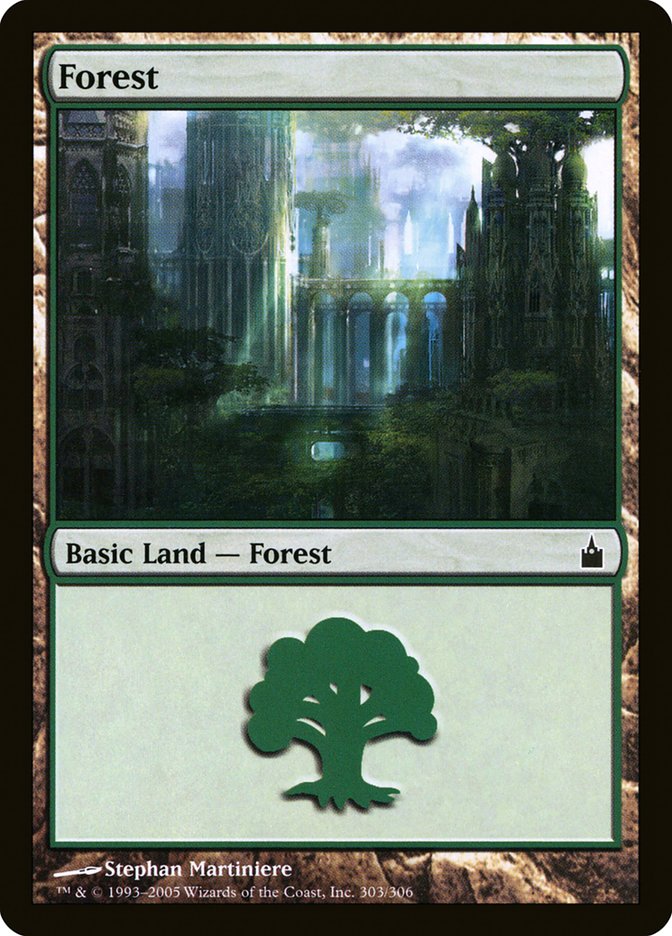 Forest RAV-303 Ravnica: City of Guilds Magic card