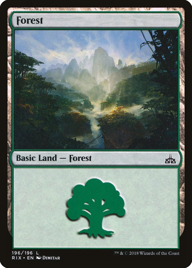 Forest RIX-196 Rivals of Ixalan Magic card