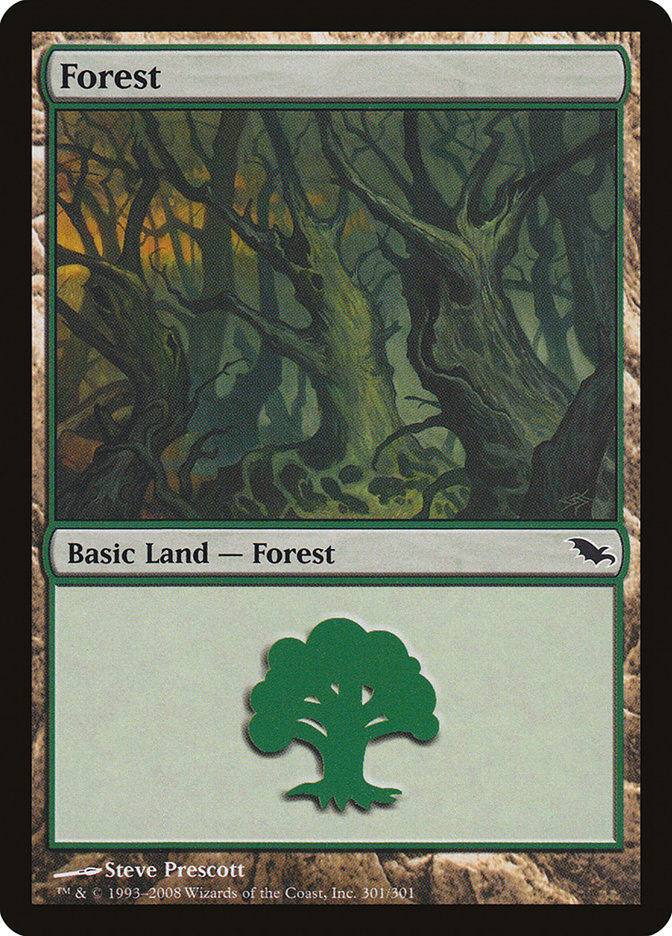 Forest SHM-301 Shadowmoor Magic card