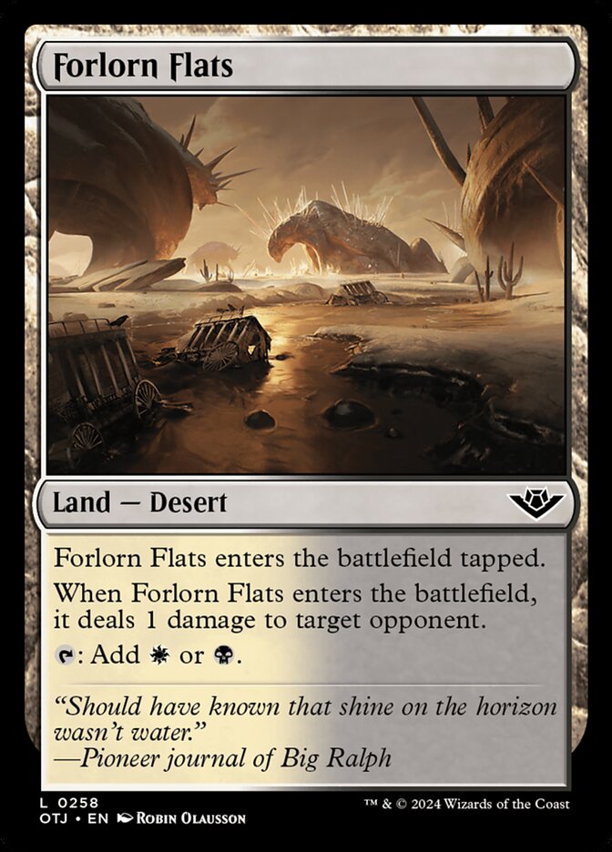 Forlorn Flats OTJ-258 Outlaws of Thunder Junction Magic card
