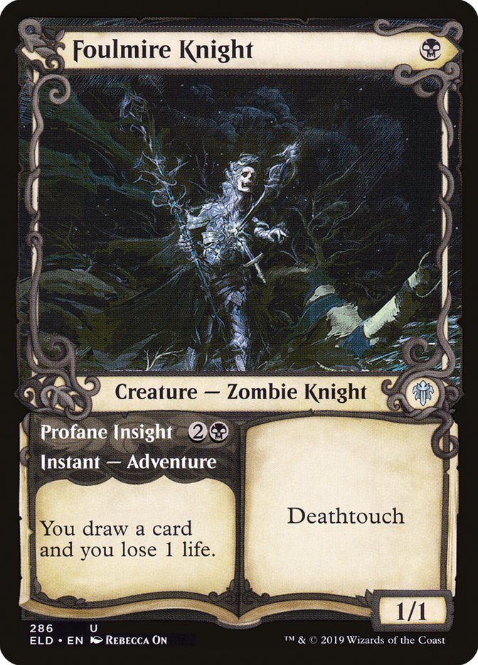 Foulmire Knight // Profane Insight ELD-286 Throne of Eldraine Magic card