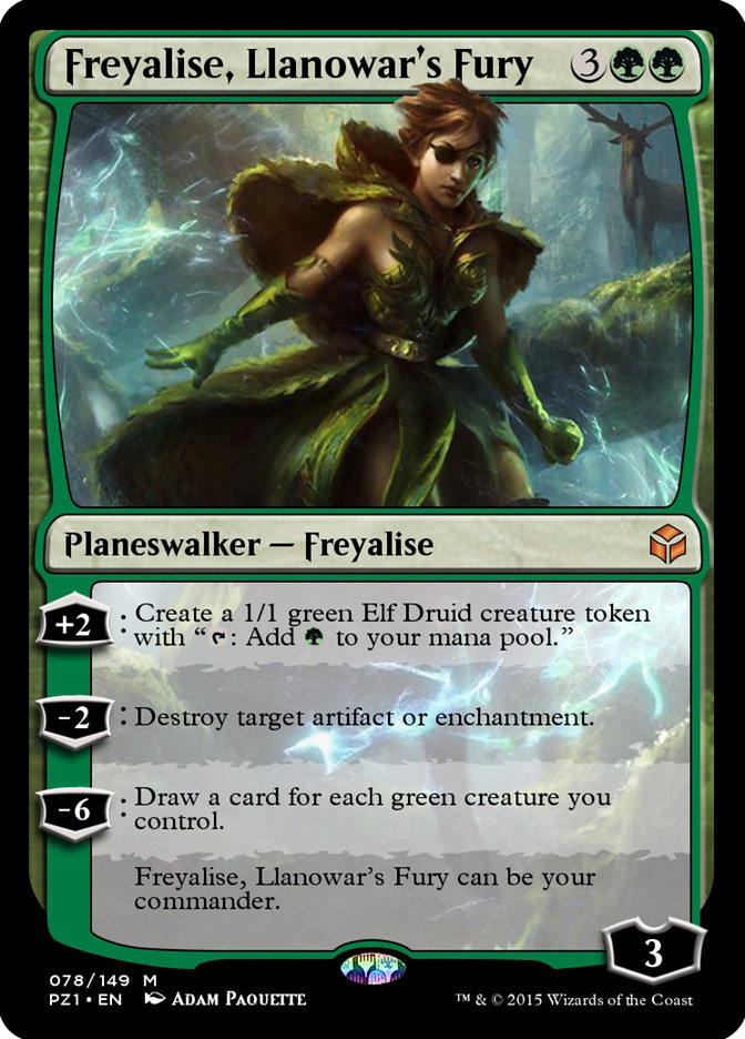 Freyalise, Llanowar's Fury PZ1-78 Legendary Cube Prize Pack Magic card
