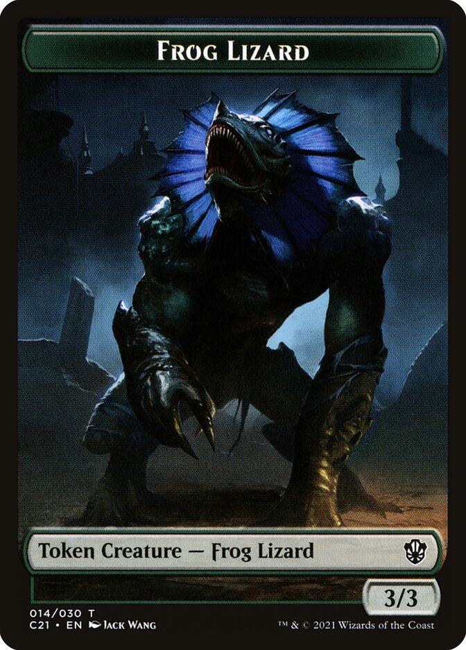 Frog Lizard TC21-14 Commander 2021 Tokens Magic card