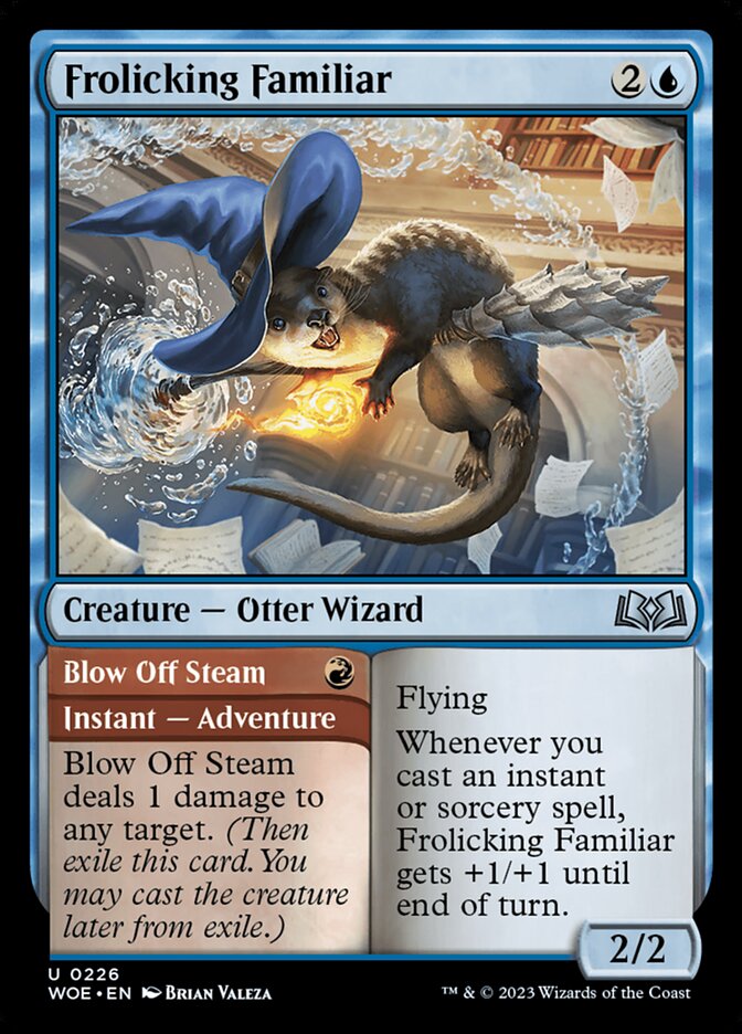 Frolicking Familiar // Blow Off Steam WOE-226 Wilds of Eldraine Magic card