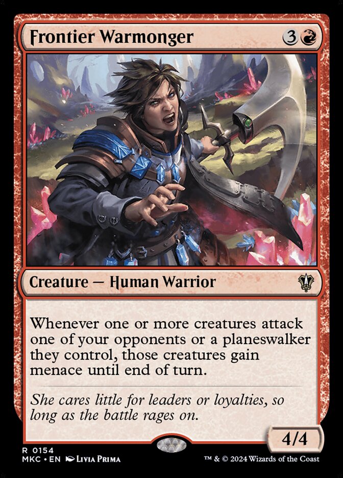 Frontier Warmonger MKC-154 Murders at Karlov Manor Commander Magic card