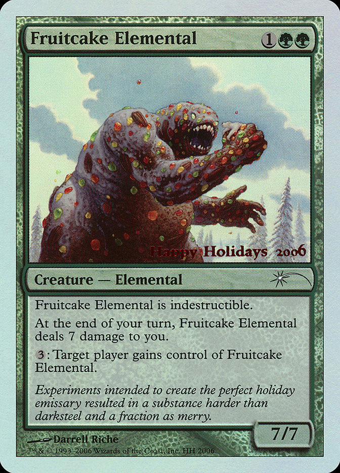 Fruitcake Elemental HHO-6 Happy Holidays Magic card