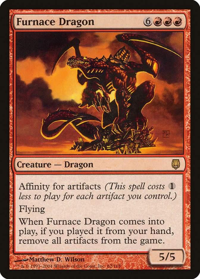 Furnace Dragon DST-62 Darksteel Magic card