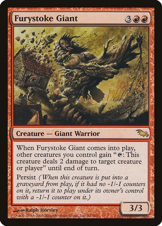Furystoke Giant SHM-93 Shadowmoor Magic card