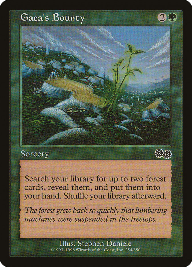 Gaea's Bounty USG-254 Urza's Saga Magic card