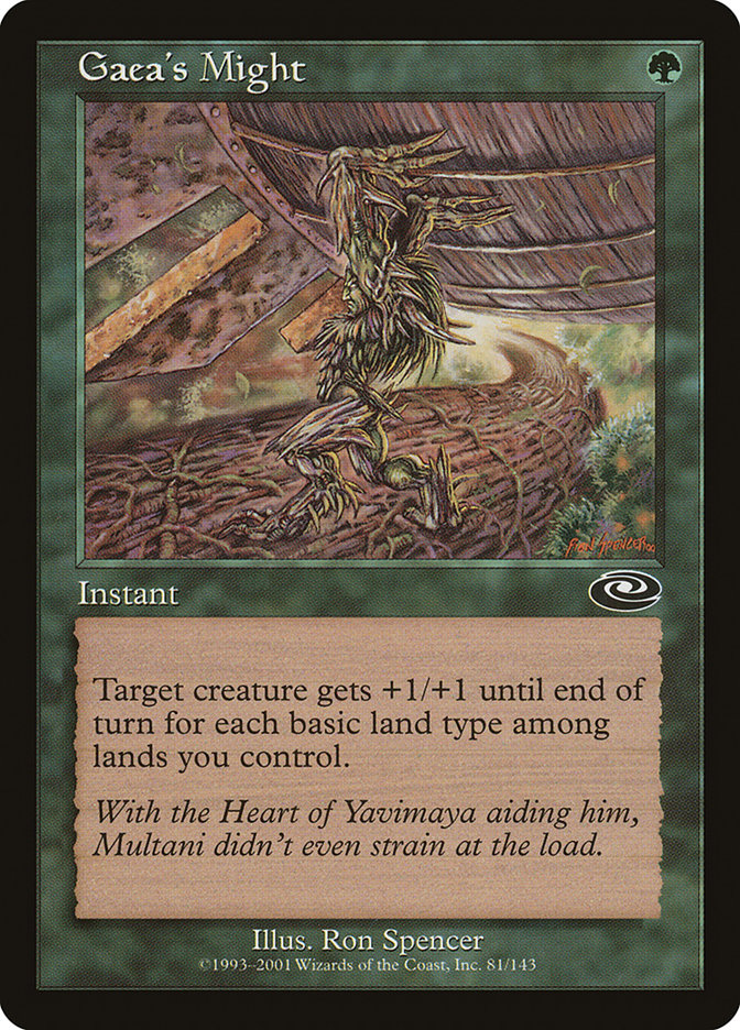 Gaea's Might PLS-81 Planeshift Magic card