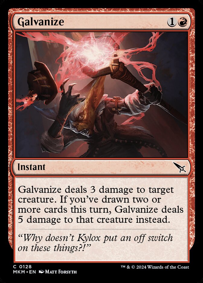 Galvanize MKM-128 Murders at Karlov Manor Magic card
